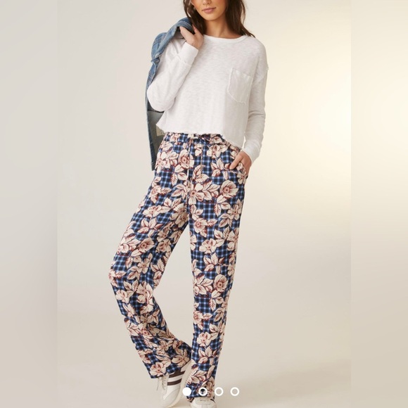 Scotch & Soda Pants - Scotch and soda printed wide leg pants- sold out on anthropology website